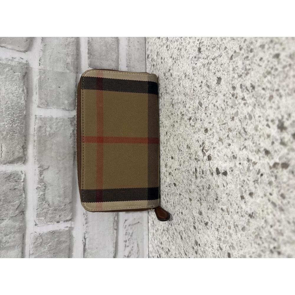 Burberry Elmore Leather and Canvas Horseferry Check Zip Wallet - Picture 6 of 11